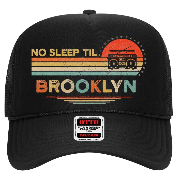 No Sleep Til Brooklyn Old School Portable Stereo Retro Trucker Hat
