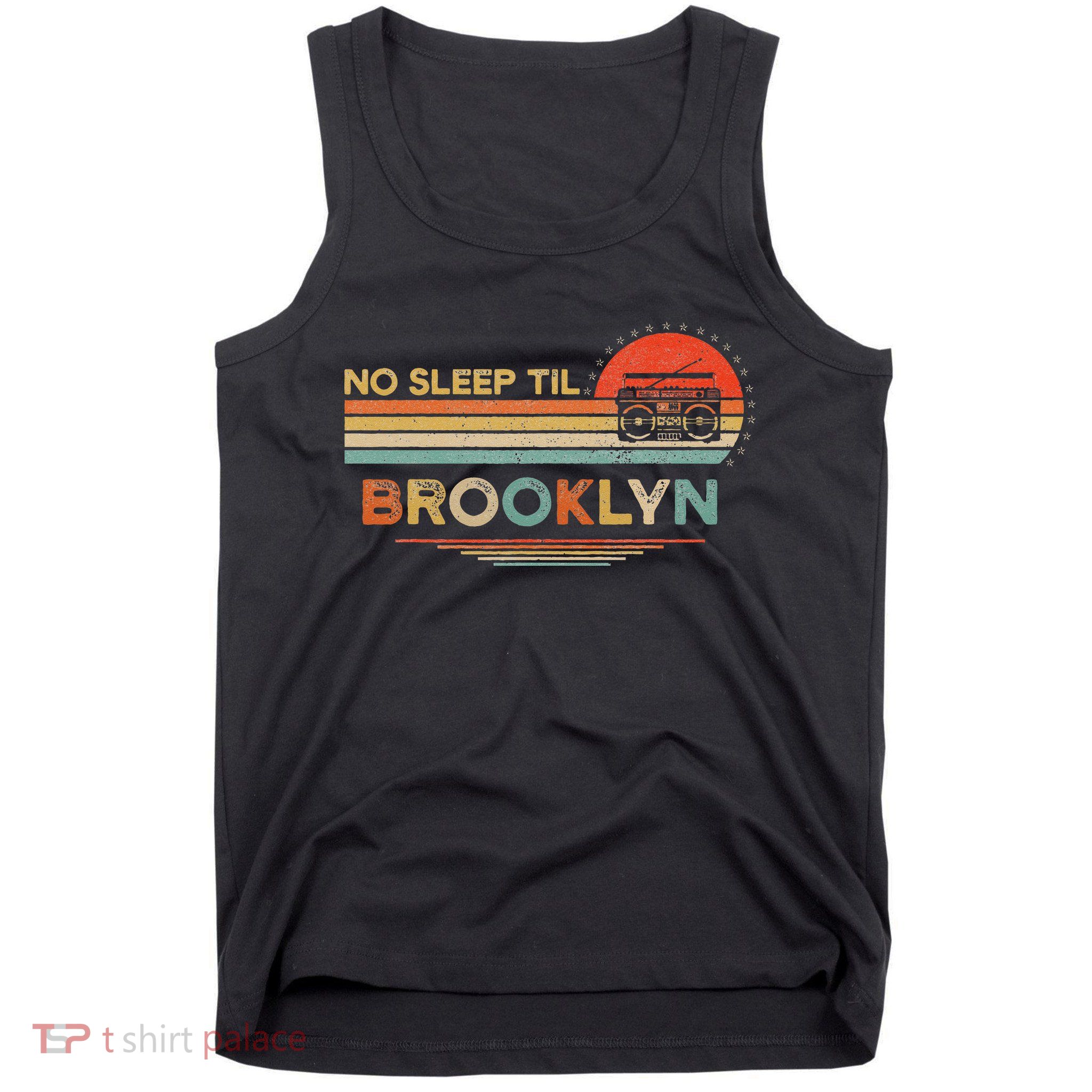 No Sleep Til Brooklyn Old School Portable Stereo Retro Tank Top