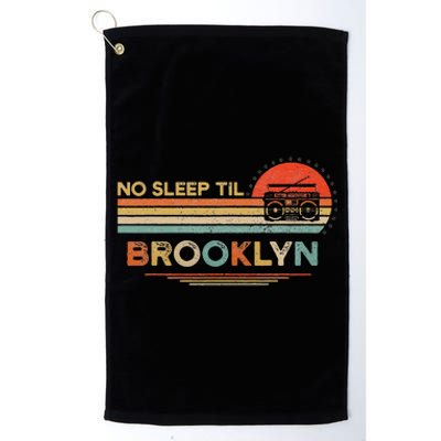 No Sleep Til Brooklyn Old School Portable Stereo Retro Platinum Collection Golf Towel