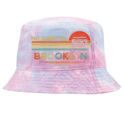 No Sleep Til Brooklyn Old School Portable Stereo Retro Tie-Dyed Bucket Hat