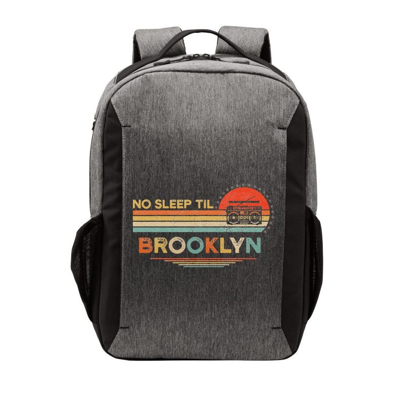 No Sleep Til Brooklyn Old School Portable Stereo Retro Vector Backpack