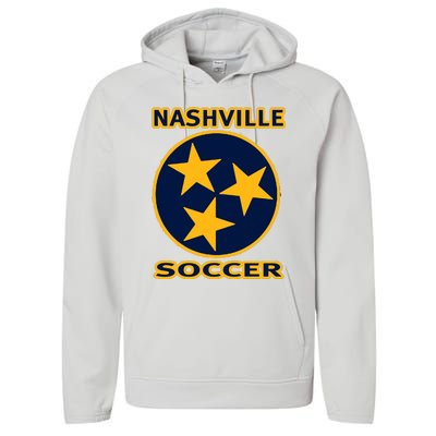 Nashville Soccer Tennessee Tristar Flag Hoodie Performance Fleece Hoodie