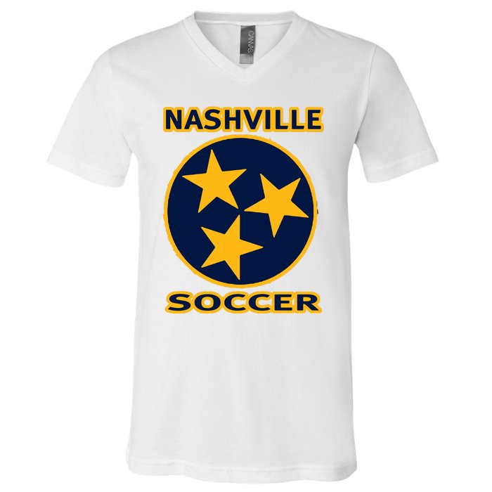 Nashville Soccer Tennessee Tristar Flag Hoodie V-Neck T-Shirt