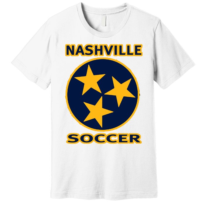 Nashville Soccer Tennessee Tristar Flag Hoodie Premium T-Shirt