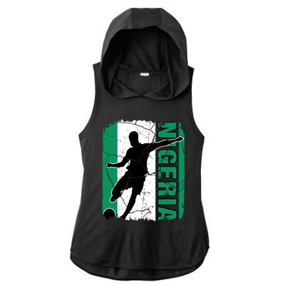 Nigeria Soccer Team Nigerian Flag Jersey Football Fans Ladies PosiCharge Tri-Blend Wicking Draft Hoodie Tank