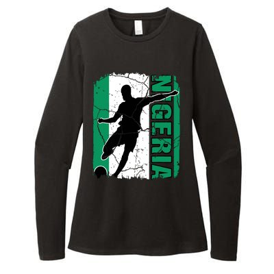 Nigeria Soccer Team Nigerian Flag Jersey Football Fans Womens CVC Long Sleeve Shirt