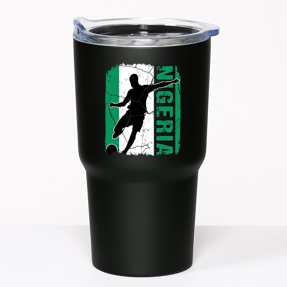 Nigeria Soccer Team Nigerian Flag Jersey Football Fans Tumbler