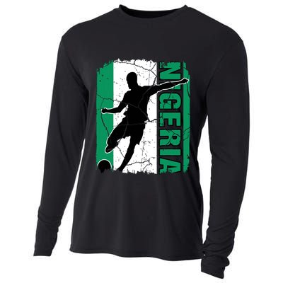 Nigeria Soccer Team Nigerian Flag Jersey Football Fans Cooling Performance Long Sleeve Crew