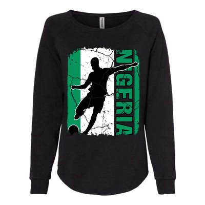 Nigeria Soccer Team Nigerian Flag Jersey Football Fans Womens California Wash Sweatshirt