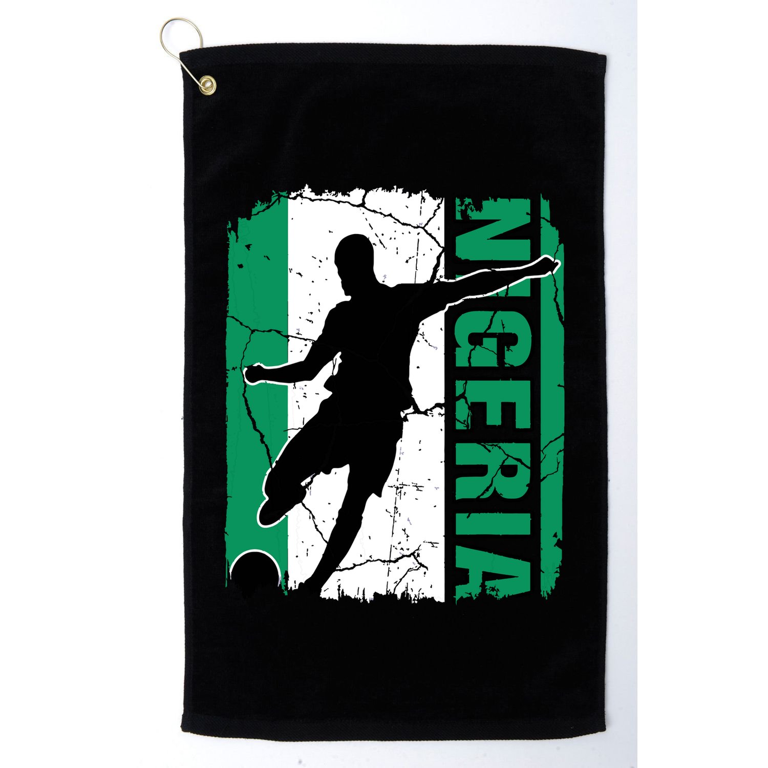 Nigeria Soccer Team Nigerian Flag Jersey Football Fans Golf Towel