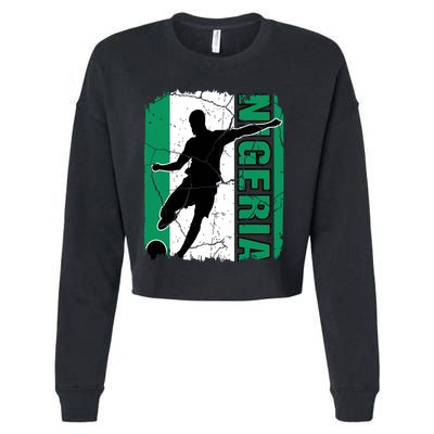 Nigeria Soccer Team Nigerian Flag Jersey Football Fans Cropped Pullover Crew