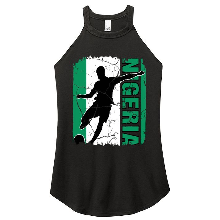 Nigeria Soccer Team Nigerian Flag Jersey Football Fans Women's Perfect Tri Rocker Tank