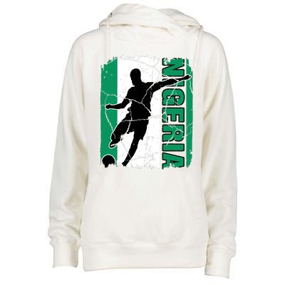 Nigeria Soccer Team Nigerian Flag Jersey Football Fans Womens Funnel Neck Pullover Hood