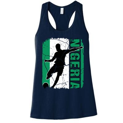 Nigeria Soccer Team Nigerian Flag Jersey Football Fans Women's Racerback Tank