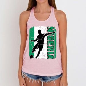 Nigeria Soccer Team Nigerian Flag Jersey Football Fans Women's Knotted Racerback Tank