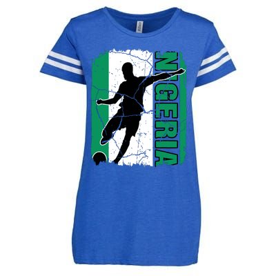 Nigeria Soccer Team Nigerian Flag Jersey Football Fans Enza Ladies Jersey Football T-Shirt