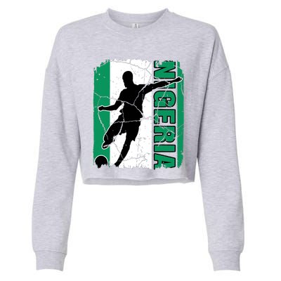 Nigeria Soccer Team Nigerian Flag Jersey Football Fans Cropped Pullover Crew