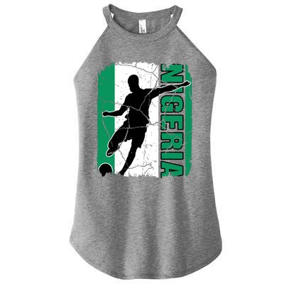 Nigeria Soccer Team Nigerian Flag Jersey Football Fans Women's Perfect Tri Rocker Tank