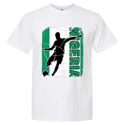 Nigeria Soccer Team Nigerian Flag Jersey Football Fans Garment-Dyed Heavyweight T-Shirt