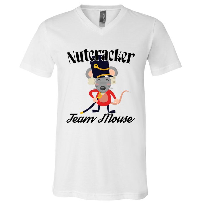 Nutcracker Soldier Toy Christmas Dance Team Mouse V-Neck T-Shirt