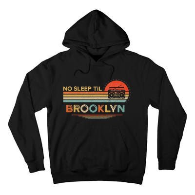 No Sleep Til Brooklyn Old School Portable Stereo Retro Tall Hoodie