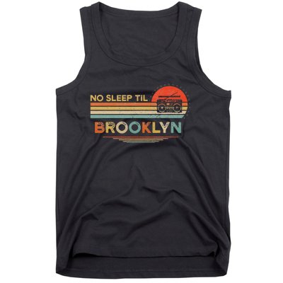 No Sleep Til Brooklyn Old School Portable Stereo Retro Tank Top