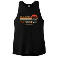 No Sleep Til Brooklyn Old School Portable Stereo Retro Ladies PosiCharge Tri-Blend Wicking Tank