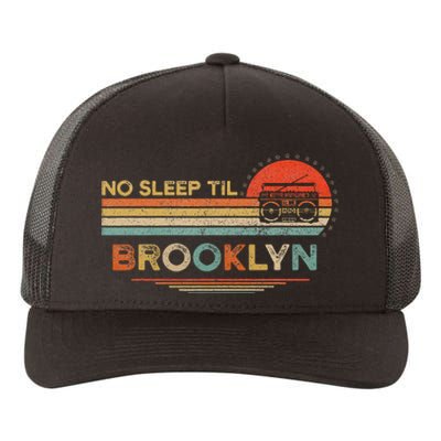 No Sleep Til Brooklyn Old School Portable Stereo Retro Yupoong Adult 5-Panel Trucker Hat