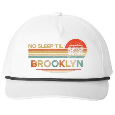 No Sleep Til Brooklyn Old School Portable Stereo Retro Snapback Five-Panel Rope Hat