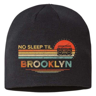 No Sleep Til Brooklyn Old School Portable Stereo Retro Sustainable Beanie