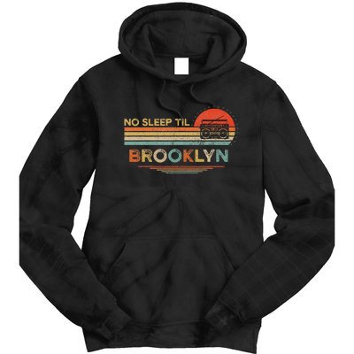 No Sleep Til Brooklyn Old School Portable Stereo Retro Tie Dye Hoodie