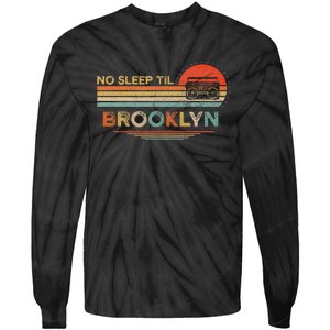 No Sleep Til Brooklyn Old School Portable Stereo Retro Tie-Dye Long Sleeve Shirt