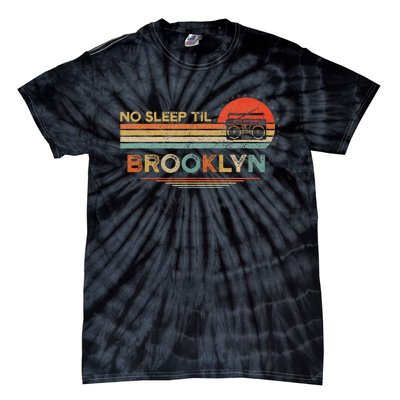 No Sleep Til Brooklyn Old School Portable Stereo Retro Tie-Dye T-Shirt