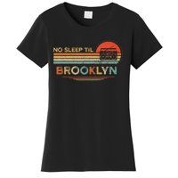 No Sleep Til Brooklyn Old School Portable Stereo Retro Women's T-Shirt