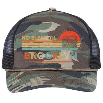 No Sleep Til Brooklyn Old School Portable Stereo Retro Retro Rope Trucker Hat Cap