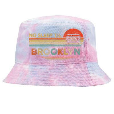 No Sleep Til Brooklyn Old School Portable Stereo Retro Tie-Dyed Bucket Hat