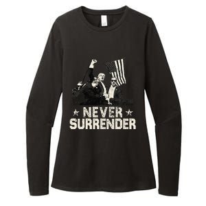 Never Surrender Trump 2024 Womens CVC Long Sleeve Shirt