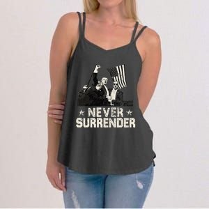 Never Surrender Trump 2024 Women's Strappy Tank