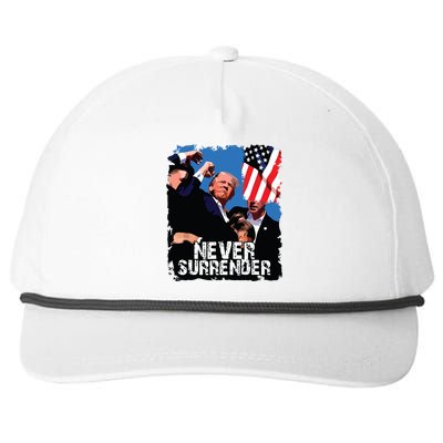 Never Surrender Trump Rushed Offstage With Blood Shooting Snapback Five-Panel Rope Hat