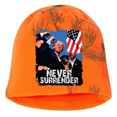 Never Surrender Trump Rushed Offstage With Blood Shooting Kati - Camo Knit Beanie