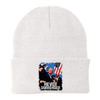 Never Surrender Trump Rushed Offstage With Blood Shooting Knit Cap Winter Beanie