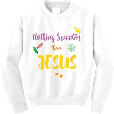 Nothing Sweeter Than Jesus Christian Halloween Kids Sweatshirt