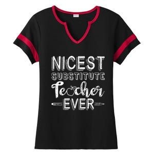 Nicest Substitute Teacher Ever Teacher Appreciation Great Gift Ladies Halftime Notch Neck Tee