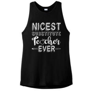 Nicest Substitute Teacher Ever Teacher Appreciation Great Gift Ladies PosiCharge Tri-Blend Wicking Tank