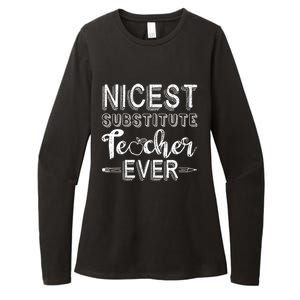 Nicest Substitute Teacher Ever Teacher Appreciation Great Gift Womens CVC Long Sleeve Shirt