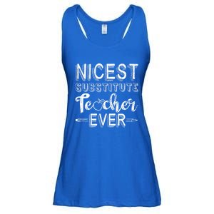 Nicest Substitute Teacher Ever Teacher Appreciation Great Gift Ladies Essential Flowy Tank