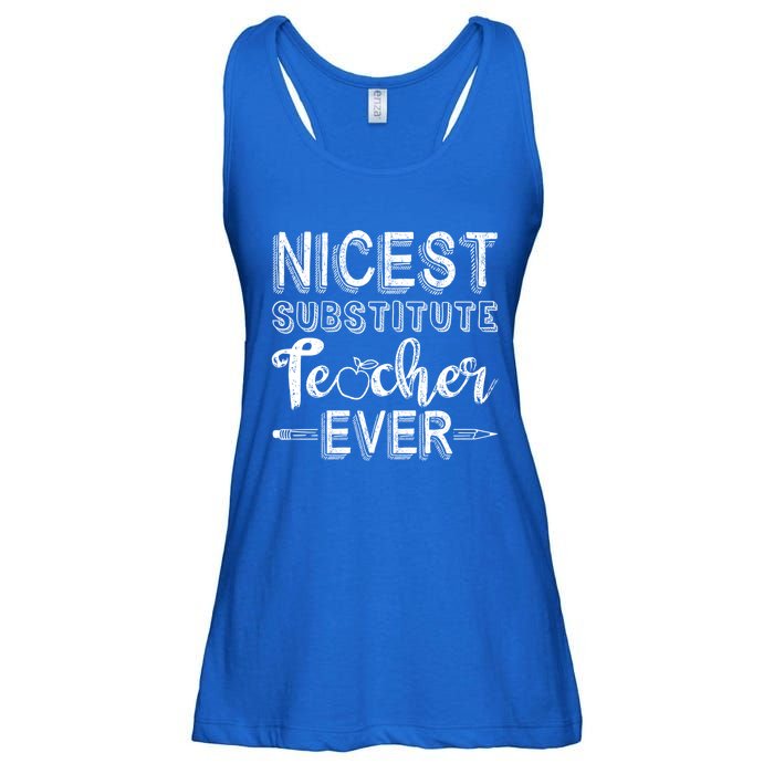 Nicest Substitute Teacher Ever Teacher Appreciation Great Gift Ladies Essential Flowy Tank