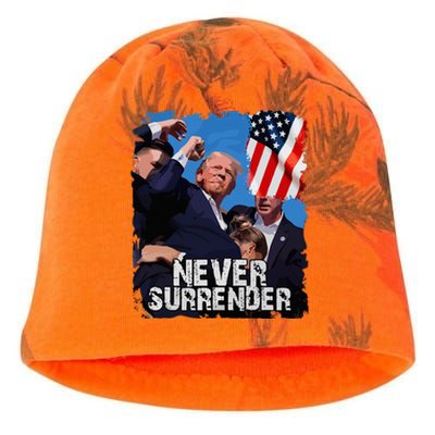 Never Surrender Trump Rushed Offstage With Blood Shooting Kati - Camo Knit Beanie