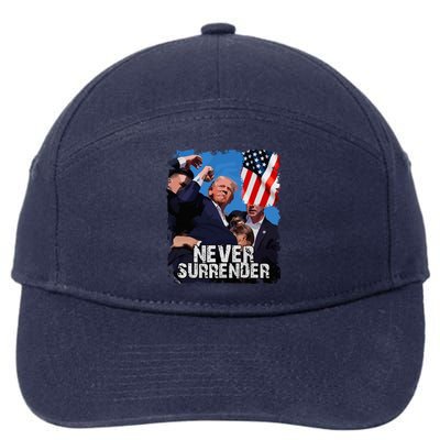 Never Surrender Trump Rushed Offstage With Blood Shooting 7-Panel Snapback Hat