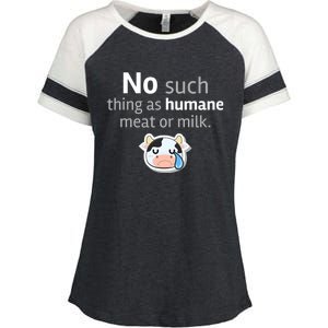 No Such Thing As Hue Meat Or Milk Crying Cow Cool Gift Enza Ladies Jersey Colorblock Tee